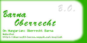 barna oberrecht business card